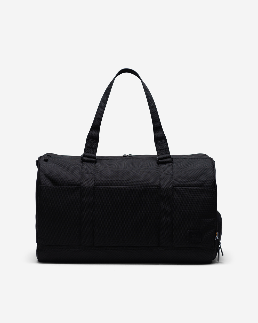 Image of a black herschel novel tech duffle